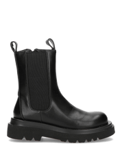 FEBE - scarpe nere con banda elastica in ecopelle