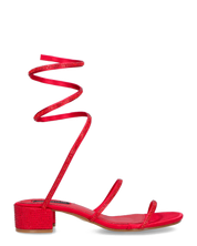 NATALIYA - sandali bassi rossi con spirale