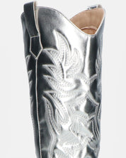 VITA - stivali camperos in glassy argento