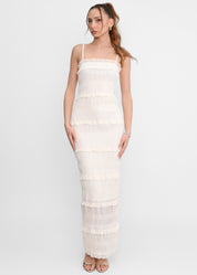 AIKO - vestito lungo beige chiaro