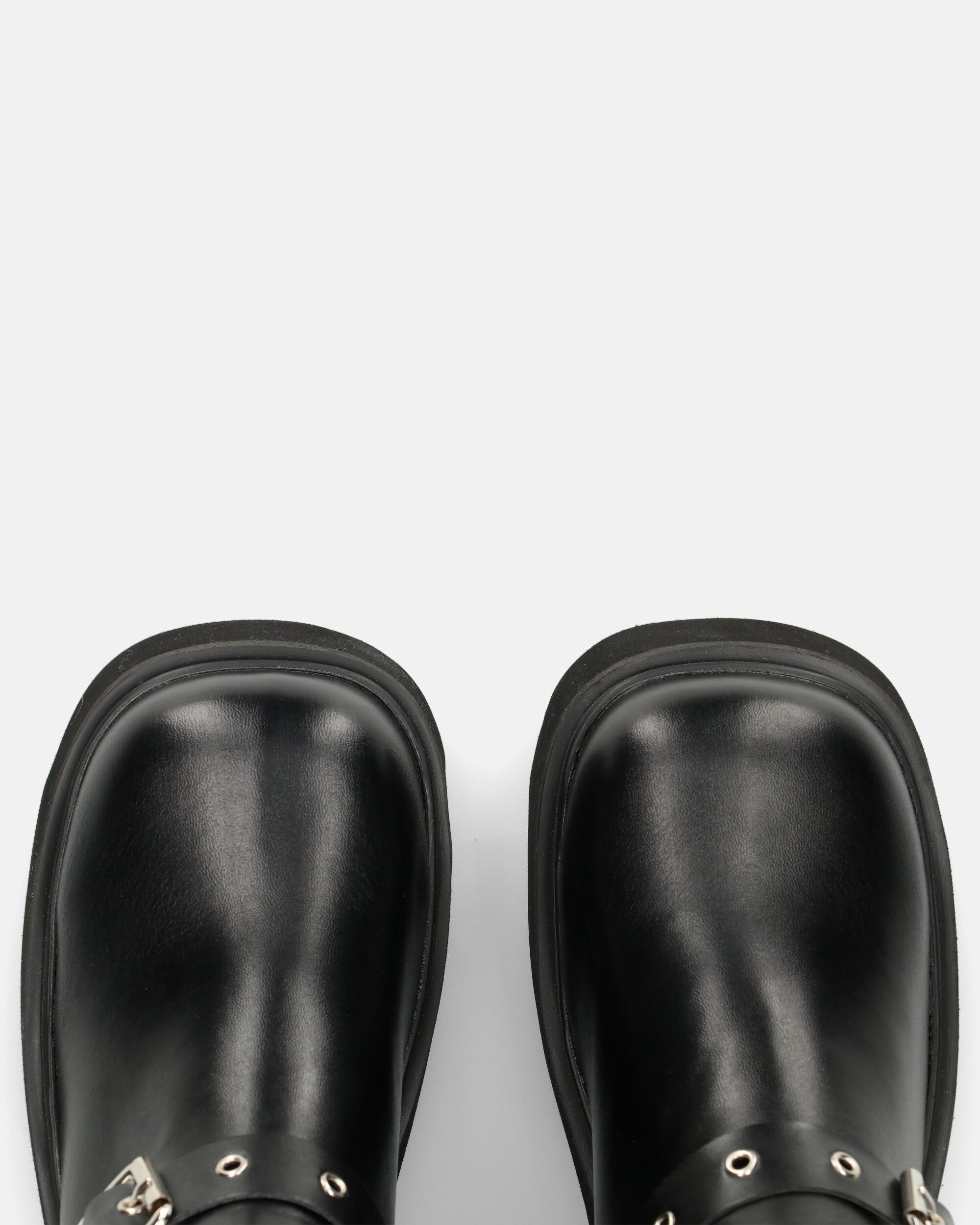 TOKIE - stivaletti anfibi neri con cinturini