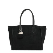 VALERY - borsa tote a spalla effetto camoscio con charm borsetta