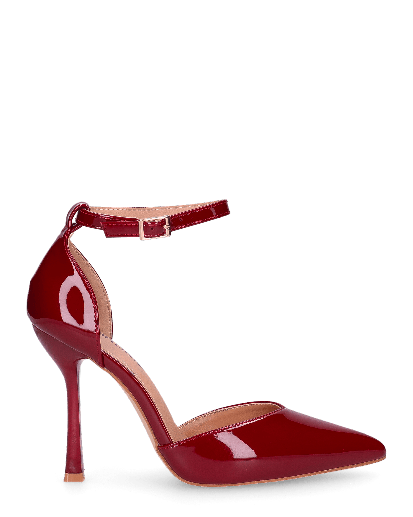 ARYA - tacchi alti decolette con cinturino regolabile bordeaux