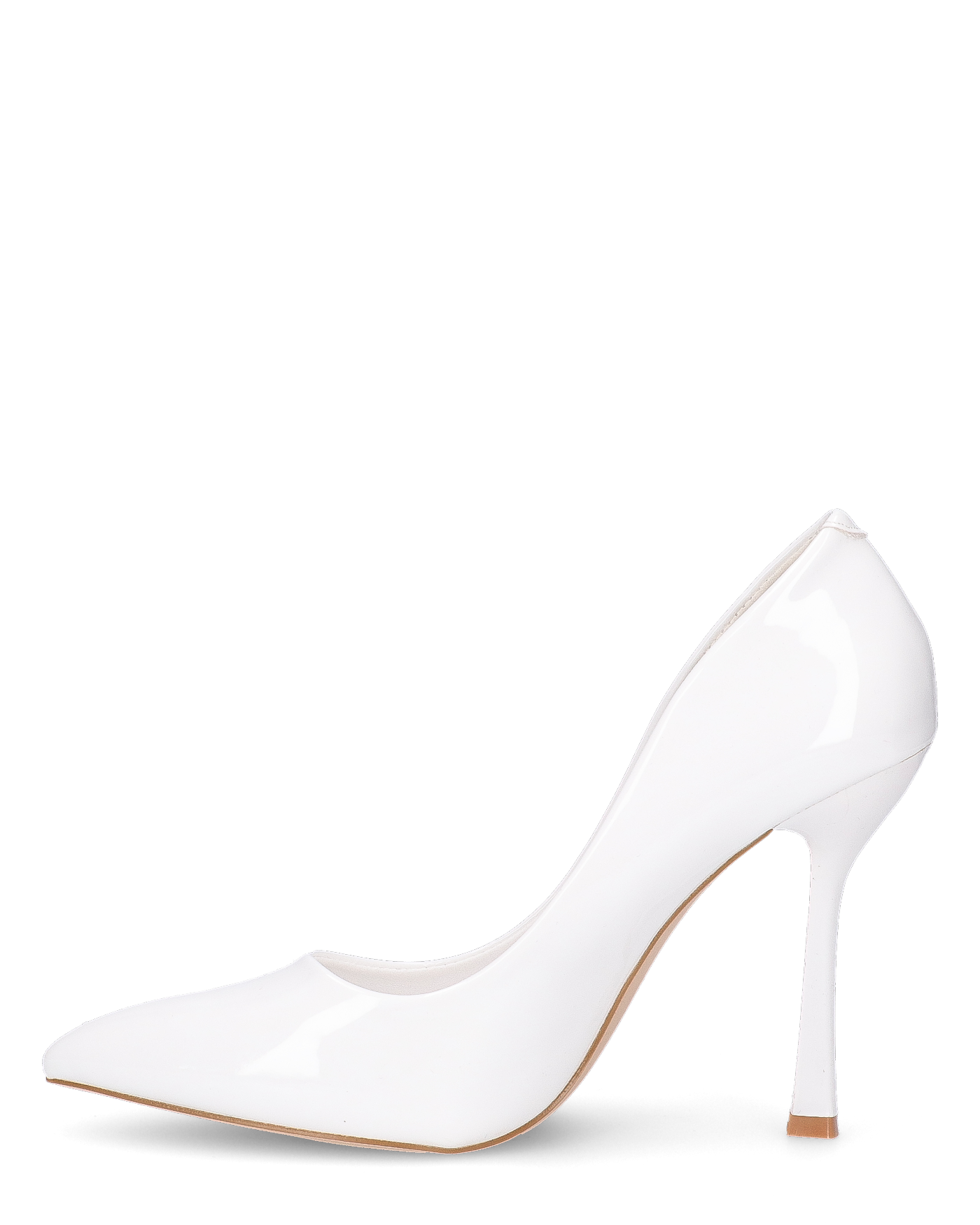 ALINA - décolleté in glassy bianco con tacco a spillo