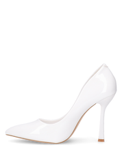 ALINA - décolleté in glassy bianco con tacco a spillo