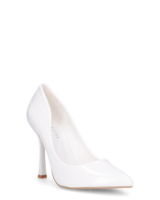 ALINA - décolleté in glassy bianco con tacco a spillo