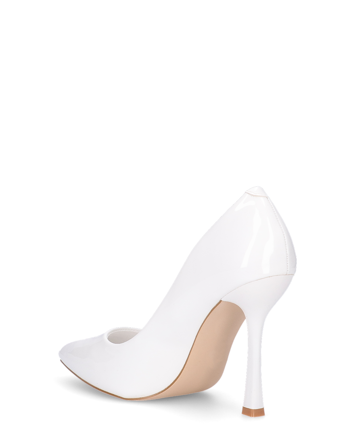 ALINA - décolleté in glassy bianco con tacco a spillo