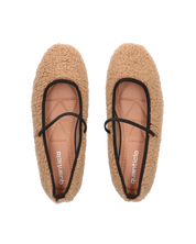 ALISSA - ballerine beige chiaro effetto peluche con suola beige