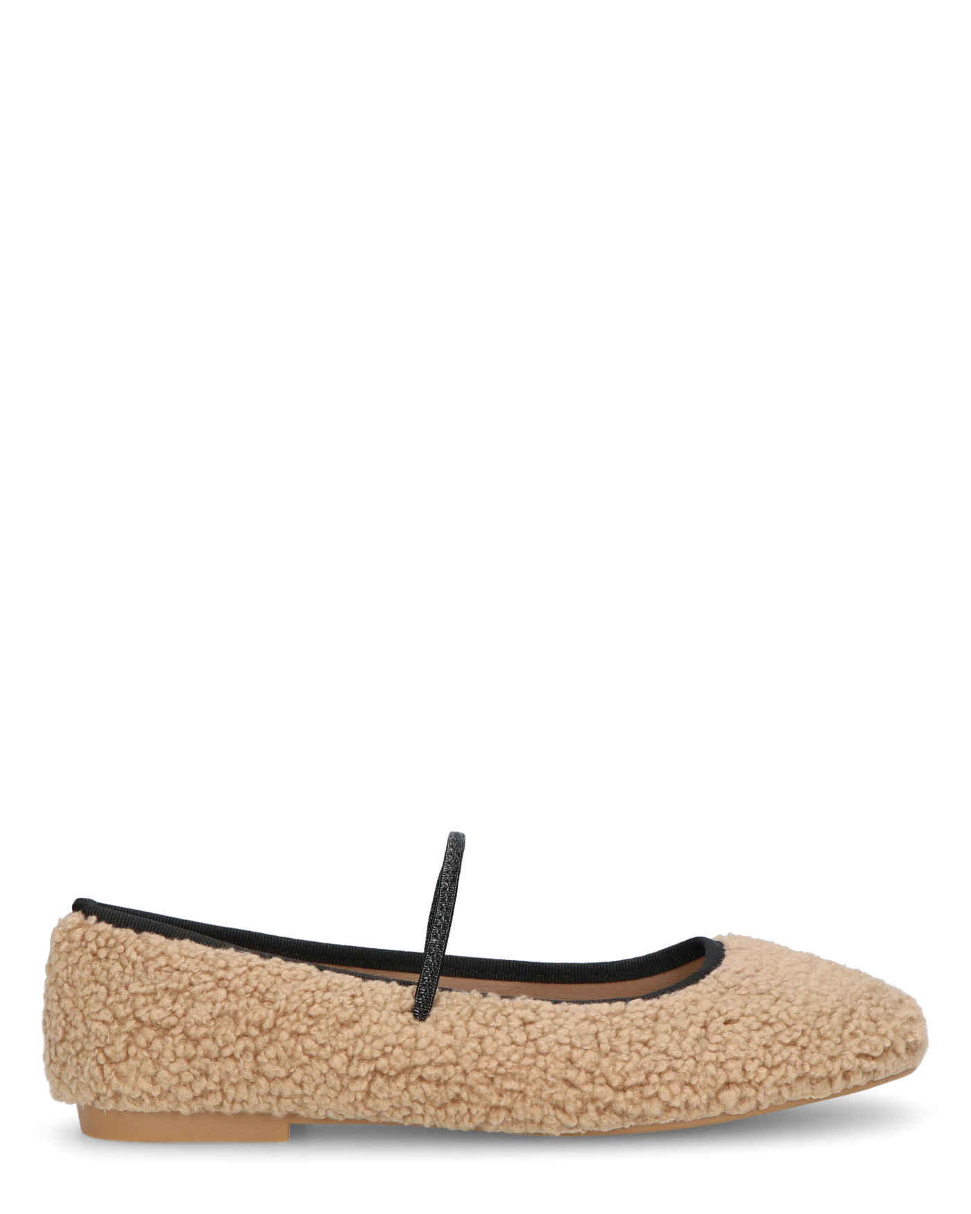 ALISSA - ballerine beige chiaro effetto peluche con suola beige