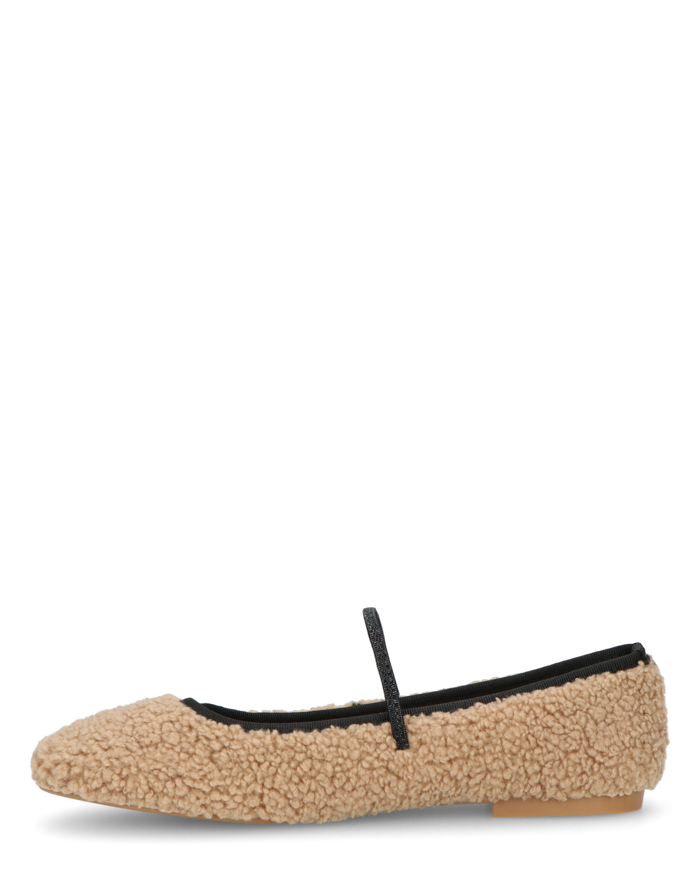 ALISSA - ballerine beige chiaro effetto peluche con suola beige