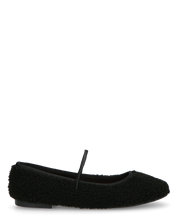 ALISSA - ballerine nere effetto peluche con suola beige