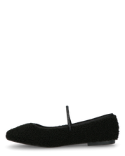 ALISSA - ballerine nere effetto peluche con suola beige