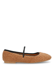 ALISSA - ballerine marrone effetto peluche con suola beige