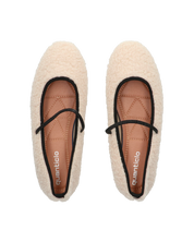 ALISSA - ballerine beige chiaro effetto peluche con suola beige