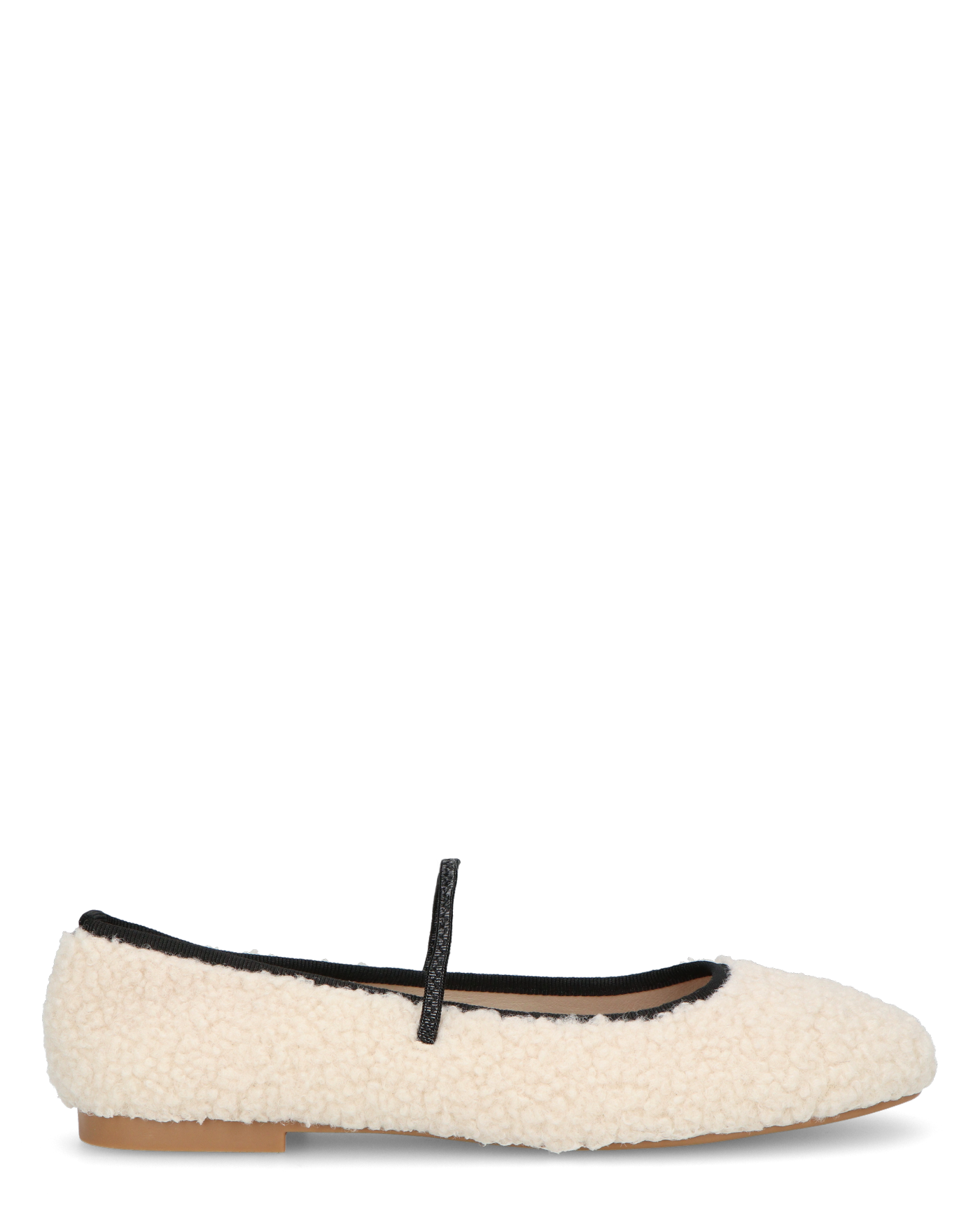 ALISSA - ballerine beige chiaro effetto peluche con suola beige