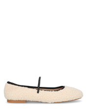 ALISSA - ballerine beige chiaro effetto peluche con suola beige