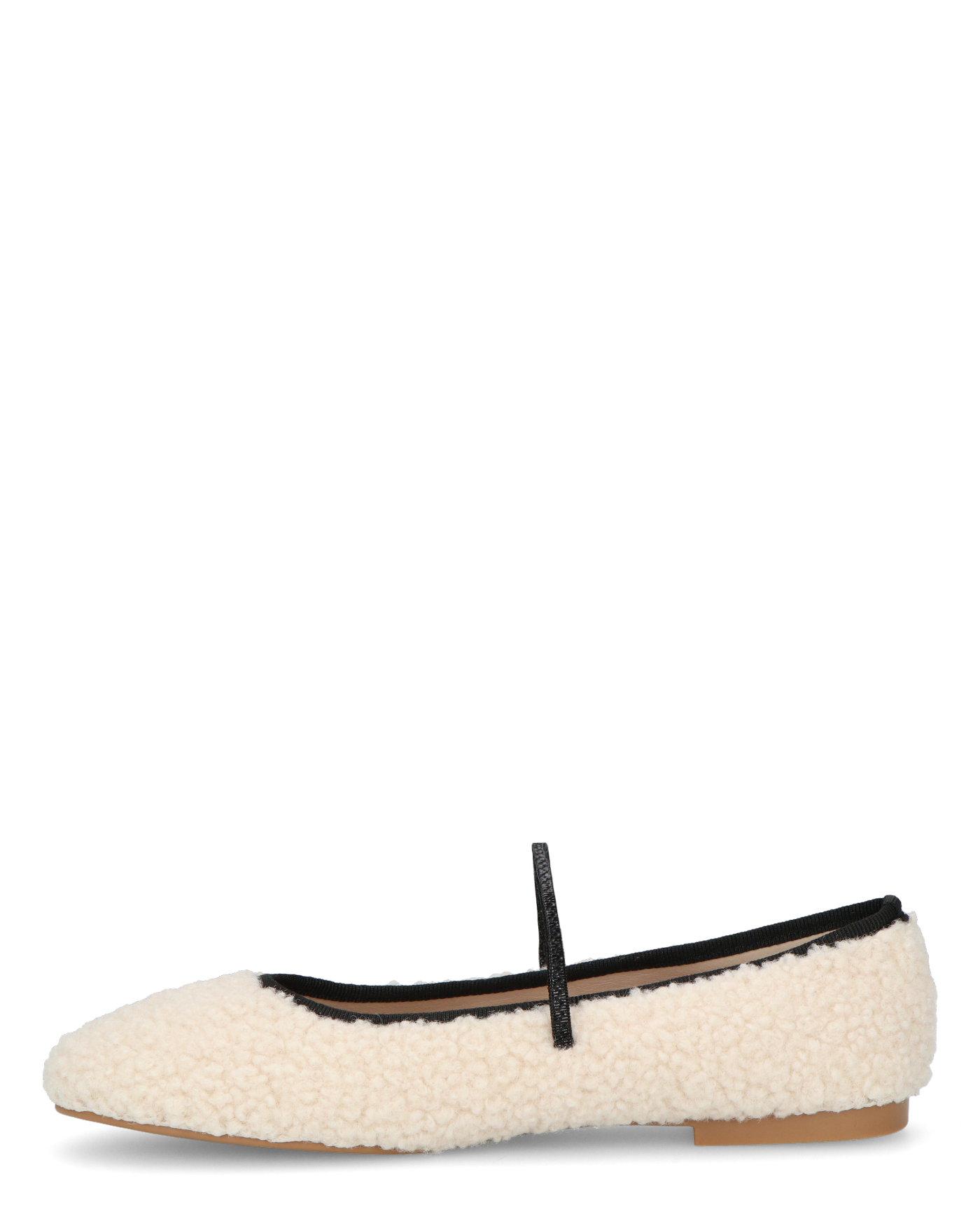 ALISSA - ballerine beige chiaro effetto peluche con suola beige