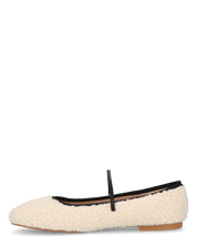 ALISSA - ballerine beige chiaro effetto peluche con suola beige