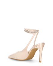 ANNAGRETA - decolette il lycra beige con gemme nel cinturino