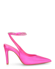 ANNAGRETA - decolette il lycra fucsia con gemme nel cinturino
