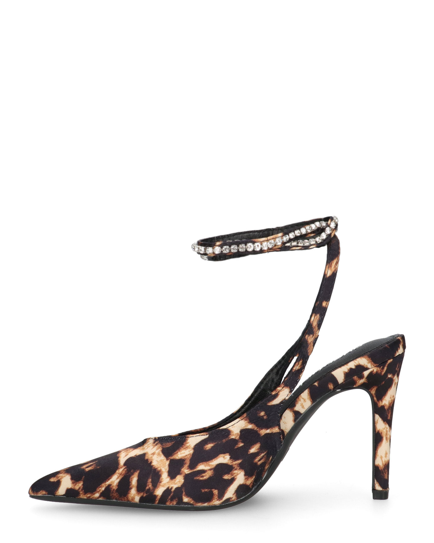 ANNAGRETA - decolette il lycra leopardato con gemme nel cinturino