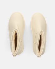 ARLENA - stivaletti in ecopelle beige imbottiti all' interno