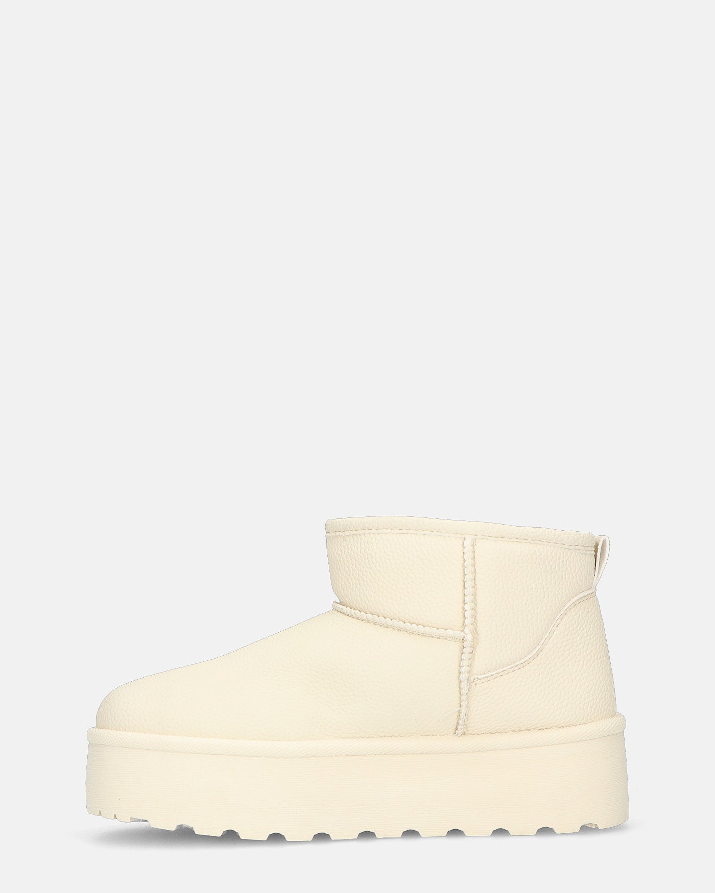 ARLENA - stivaletti in ecopelle beige imbottiti all' interno