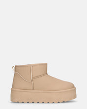 ARLENA - stivaletti in ecopelle khaki imbottiti all' interno