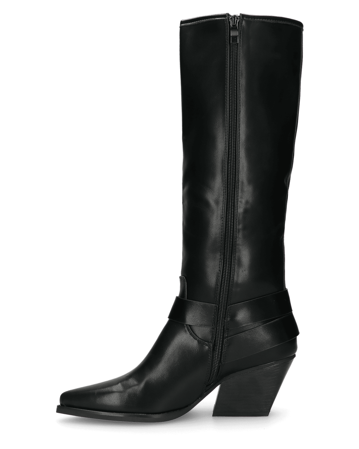 ARMIDA - stivali alti con tacco e fibbie laterali regolabili