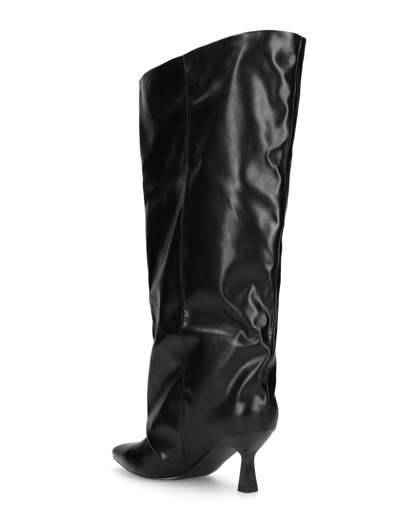 AXEL - stivale alto nero con gambale ampio e effetto arricciato sulla punta