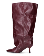 AXEL - stivale alto burgundy con gambale ampio e effetto arricciato sulla punta
