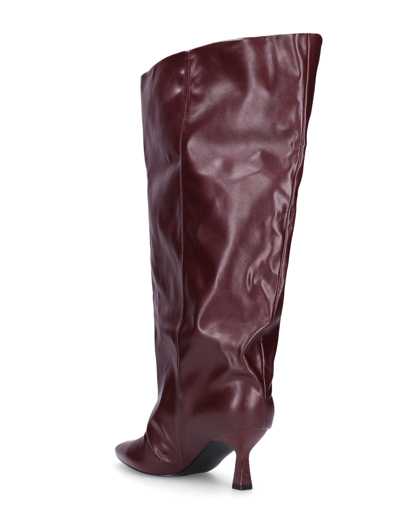 AXEL - stivale alto burgundy con gambale ampio e effetto arricciato sulla punta