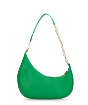 AYMAN - borsetta a spalla con zip in ecopelle verde