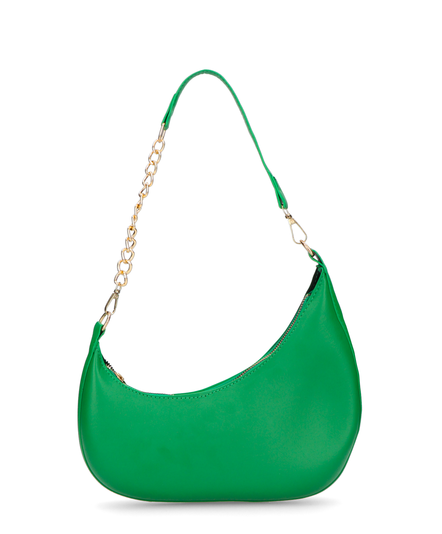 AYMAN - borsetta a spalla con zip in ecopelle verde