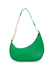 AYMAN - borsetta a spalla con zip in ecopelle verde