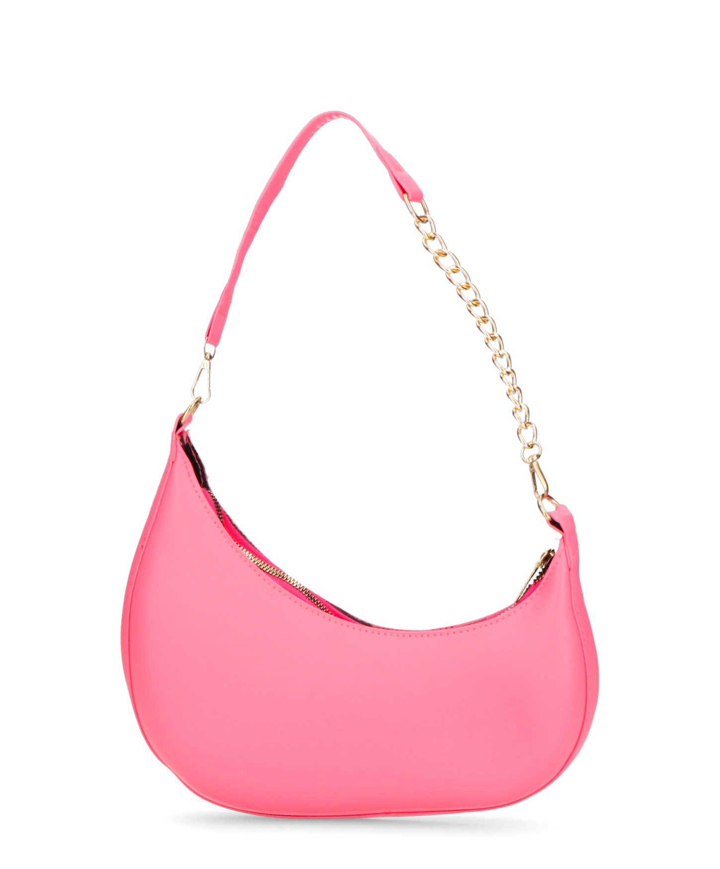 AYMAN - borsetta a spalla con zip in ecopelle rosa