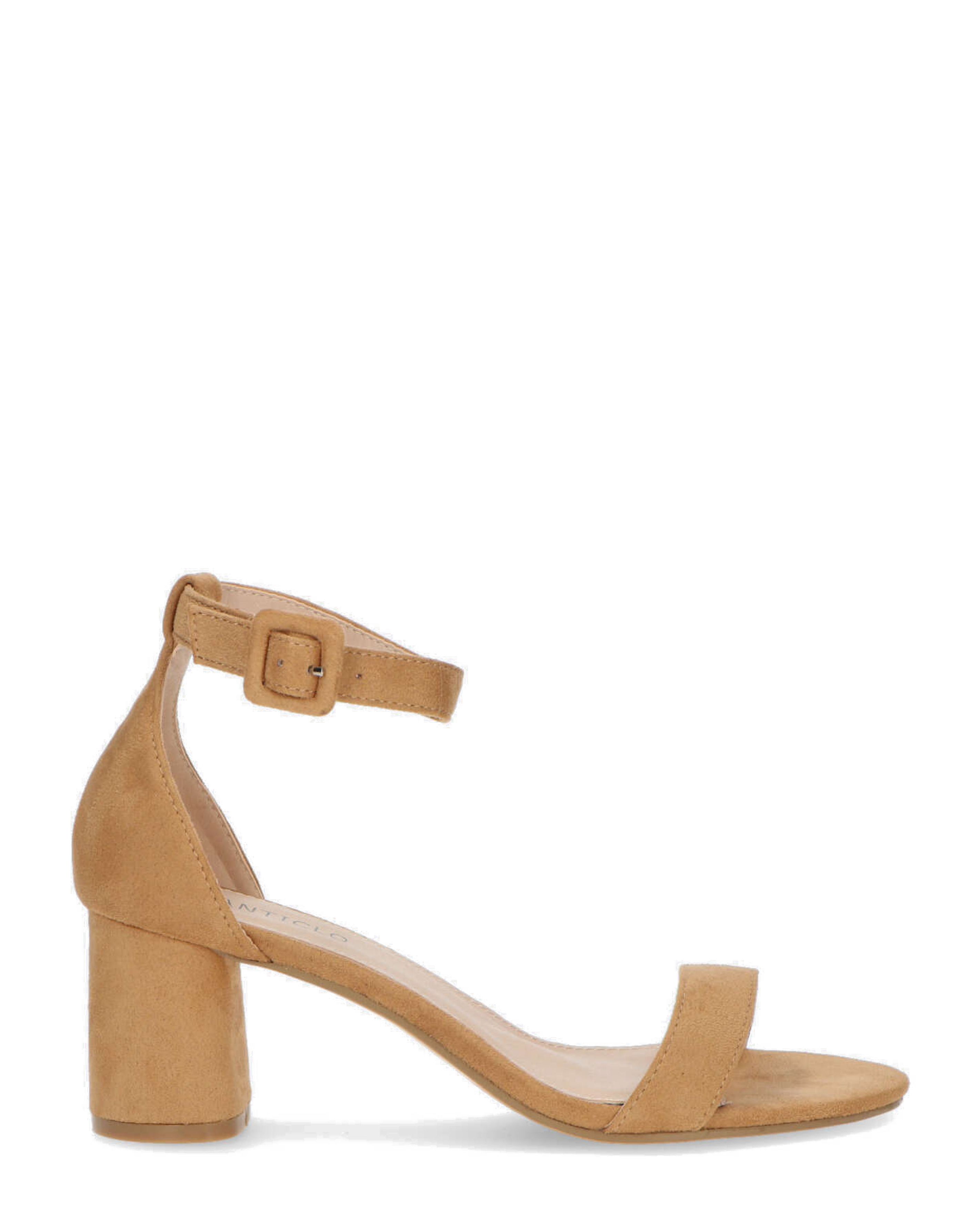 CAMILLA - sandale à talon en daim beige