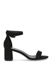 CAMILLA - sandalo con tacco in camoscio nero