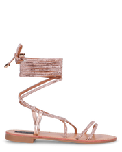 CINDY - sandali con lacci in diamantini bronzo