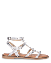 CHETNA - sandali argentati con borchie