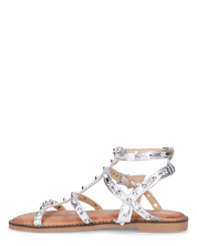 CHETNA - sandali argentati con borchie