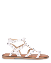 CHETNA - sandali bianchi con borchie