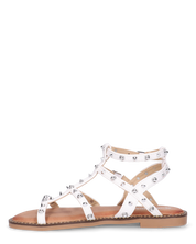 CHETNA - sandali bianchi con borchie