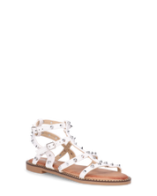 CHETNA - sandali bianchi con borchie