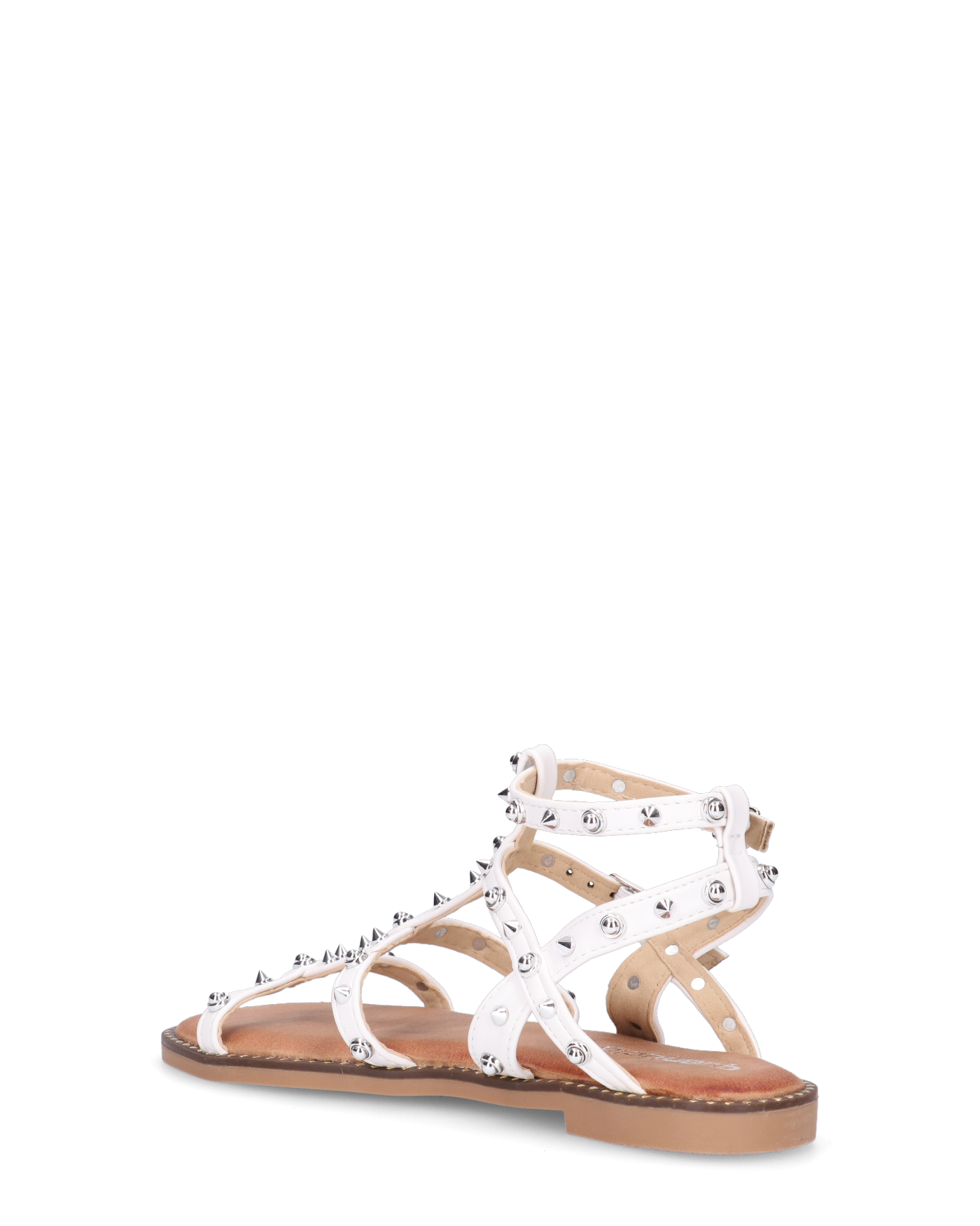 CHETNA - sandali bianchi con borchie