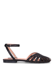 ELISSA - sandali neri con gemme e suola in PU