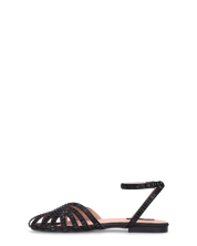 ELISSA - sandali neri con gemme e suola in PU