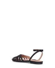 ELISSA - sandali neri con gemme e suola in PU