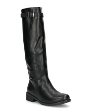 ESTIA - stivali alti neri con cinturino e cerniera laterale