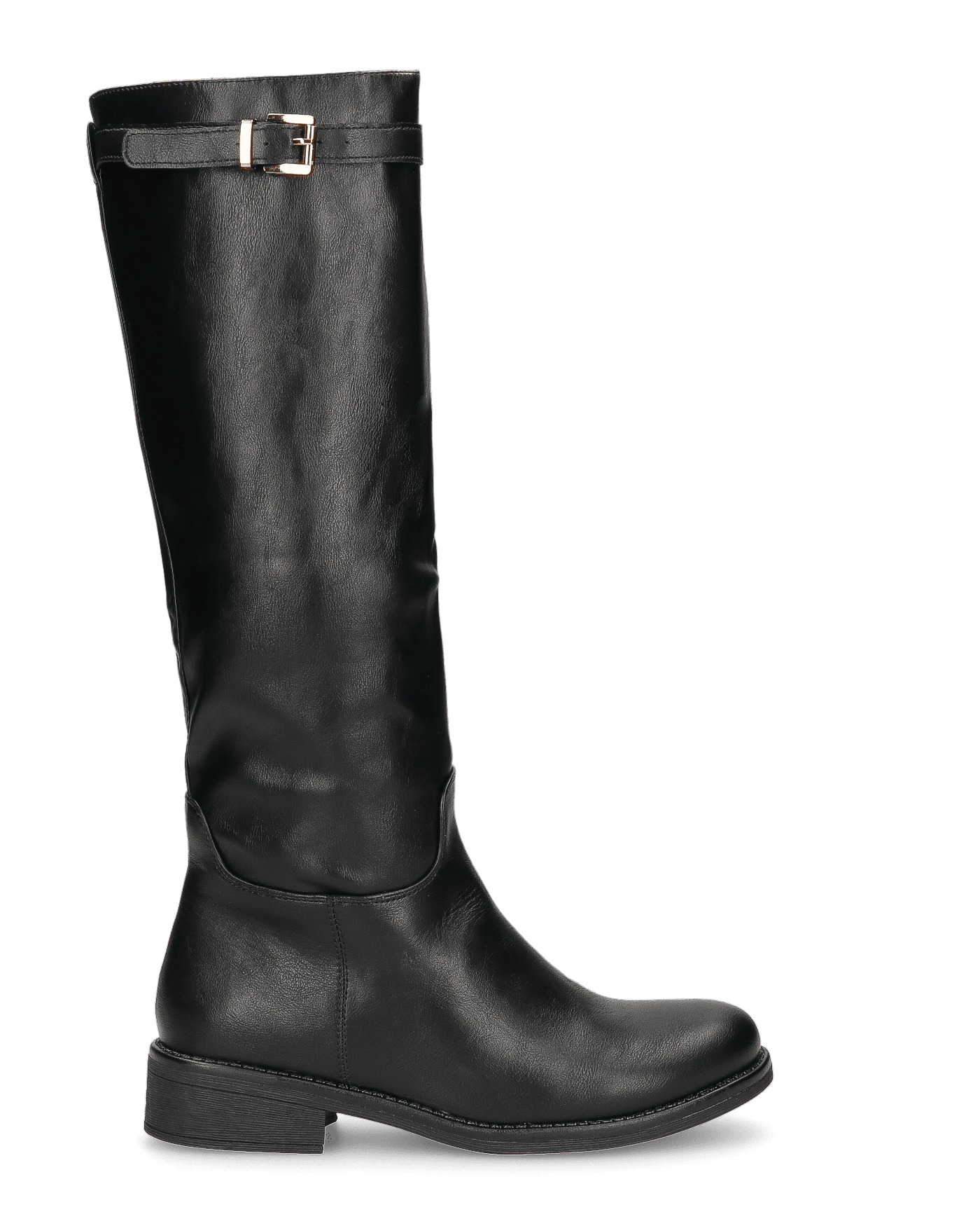 ESTIA - stivali alti neri con cinturino e cerniera laterale
